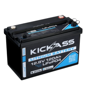 KickAss Smart 12V 120Ah Lithium Deep Cycle Battery LiFePO4