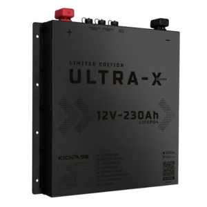 KickAss Ultra-X 230Ah 12V Deep Cycle Lithium Battery - Slimline BLACK EDITION
