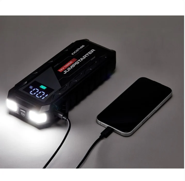 KickAss 12V, 1500A Portable Car Jump Starter with Power Bank - 3000A Peak - Image 6