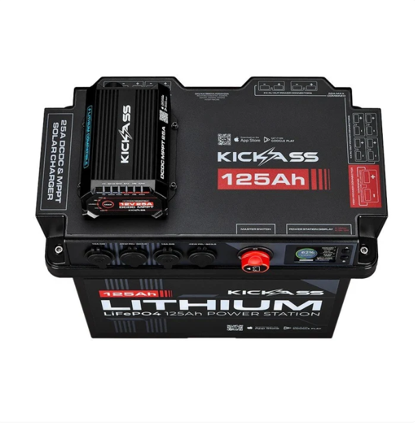 KickAss Smart 125Ah Lithium Battery Box Power Station with 25A DCDC Charger + Integrated Bluetooth - Image 3